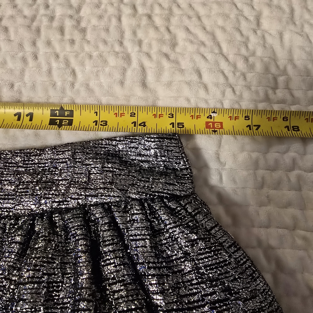 Kate Spade Shimmering Silver/Black Full Skirt - Picture 2 of 5